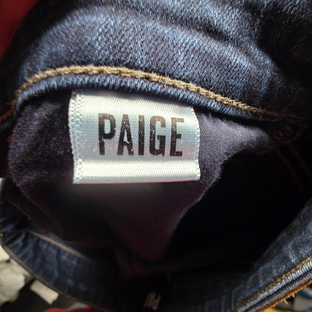 Paige Lennox Jeans Mens 30 Dark‎ Blue Slim Fit Soft Stretch Made in USA Denim - Picture 9 of 13